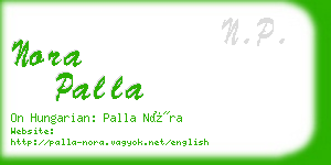 nora palla business card
